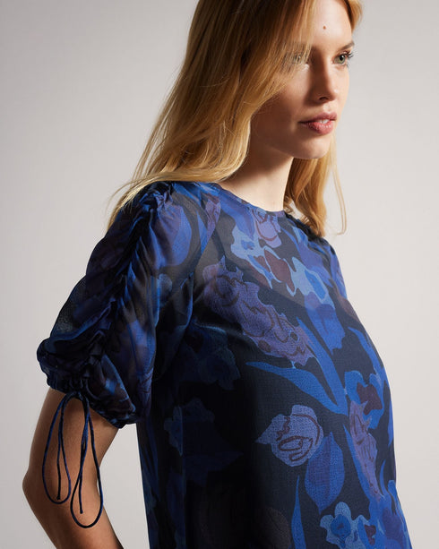 NIXOLE-Tops-Ruched Sleeve Detail Top- Ted Baker Romania